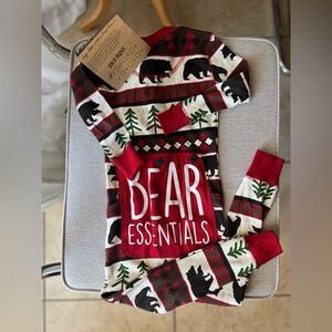 BEAR essentials Onesie Flapjack Christmas Kids Pajamas - Red, Black, and White‎